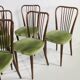 Série de 6 chaises type "Baumann" France 1950's