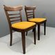 Pair of dining chairs by INTERIER n. p. Praha, wooden dining seating, 1974
