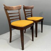 Pair of dining chairs by INTERIER n. p. Praha, wooden dining seating, 1974