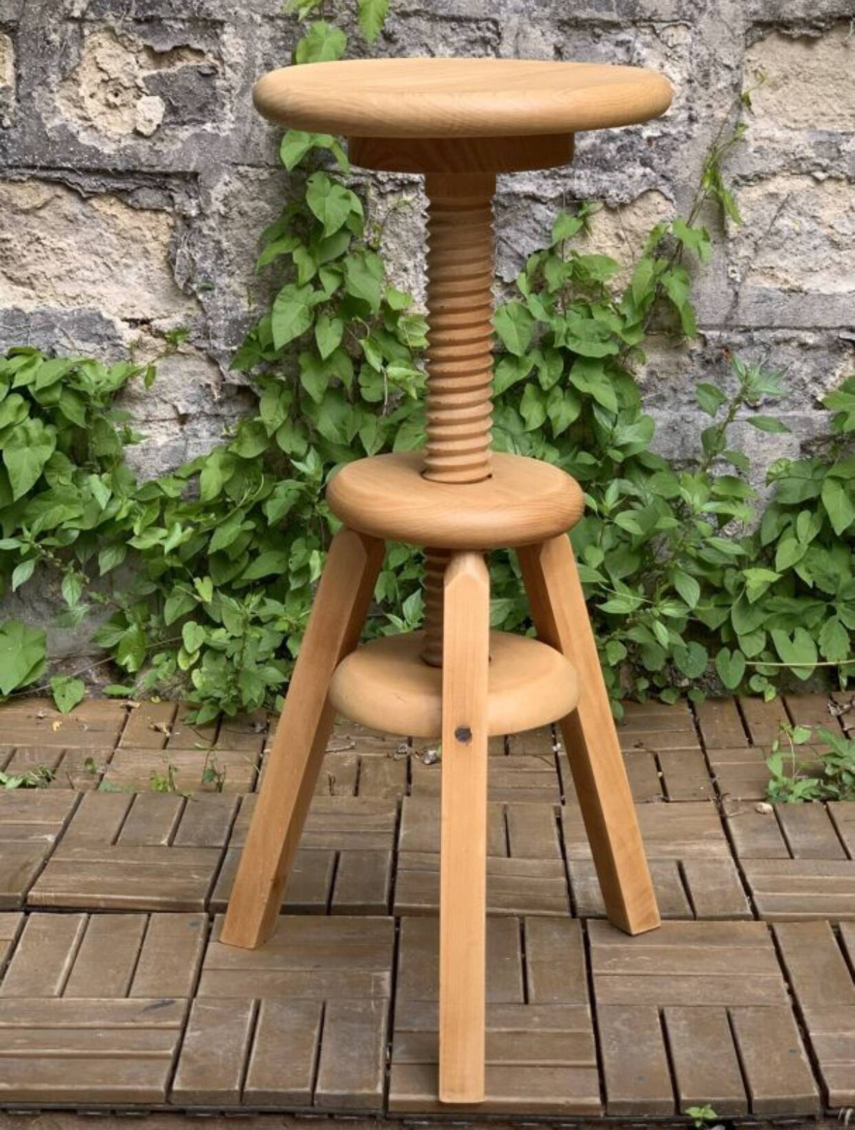 Tripod screw workshop stool 1950