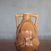 Vase céramique vernissé vintage, petit vase à anses, décoration intérieur