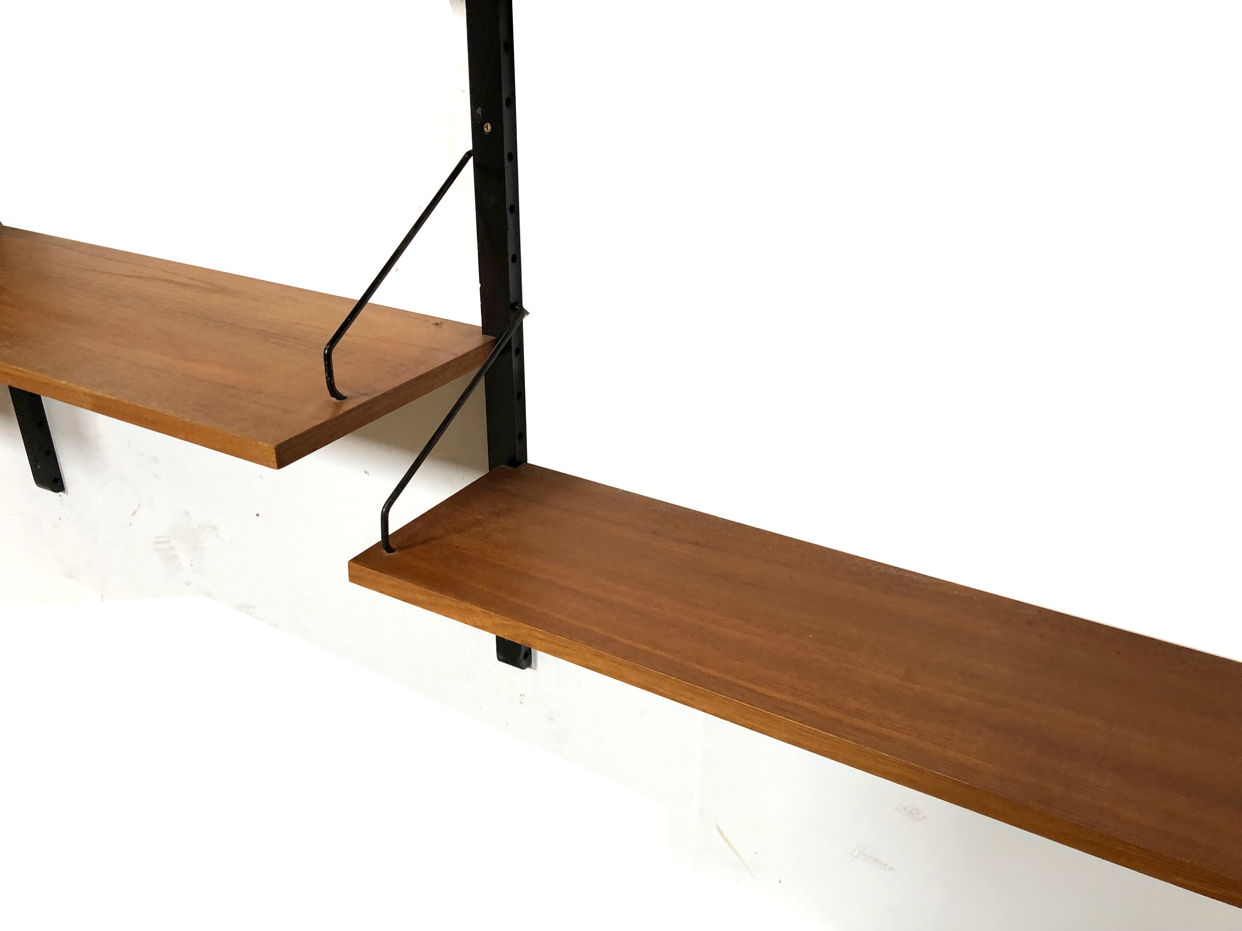 Vintage Poul Cadovius Royal System Wall Console