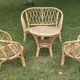 Garden furniture set rattan children 50s 60s armchair table bench