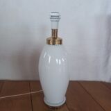 Pied de lampe de table vintage opaline et laiton ikea farad
