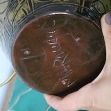 Handmade ceramic lamp signed