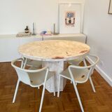 Pink Marble Dining Table (Small, 4 Seater)