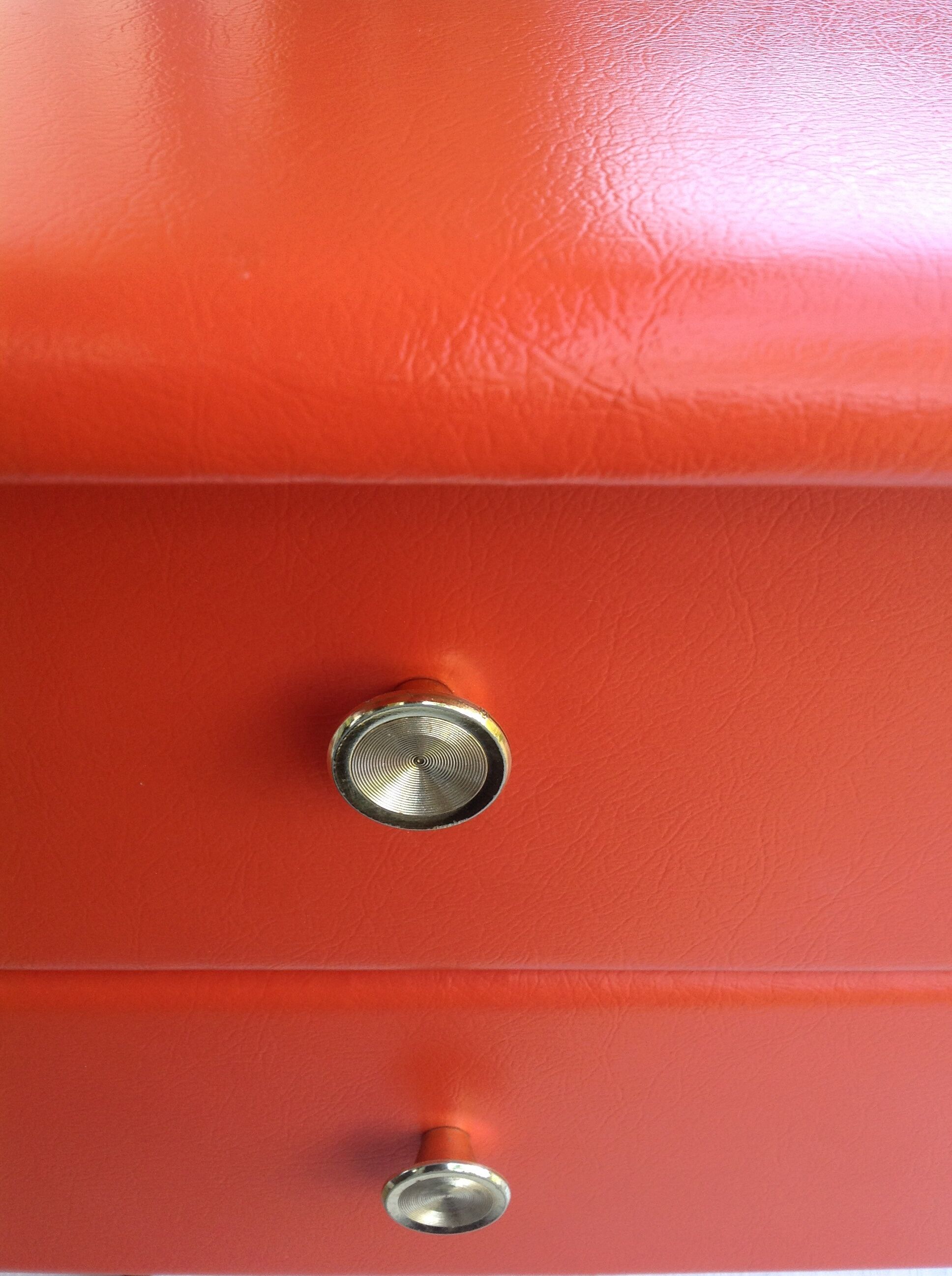 Pop orange office leatherette and chrome with his vintage chair