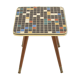 Vintage side table with mosaic tile top 4 sides