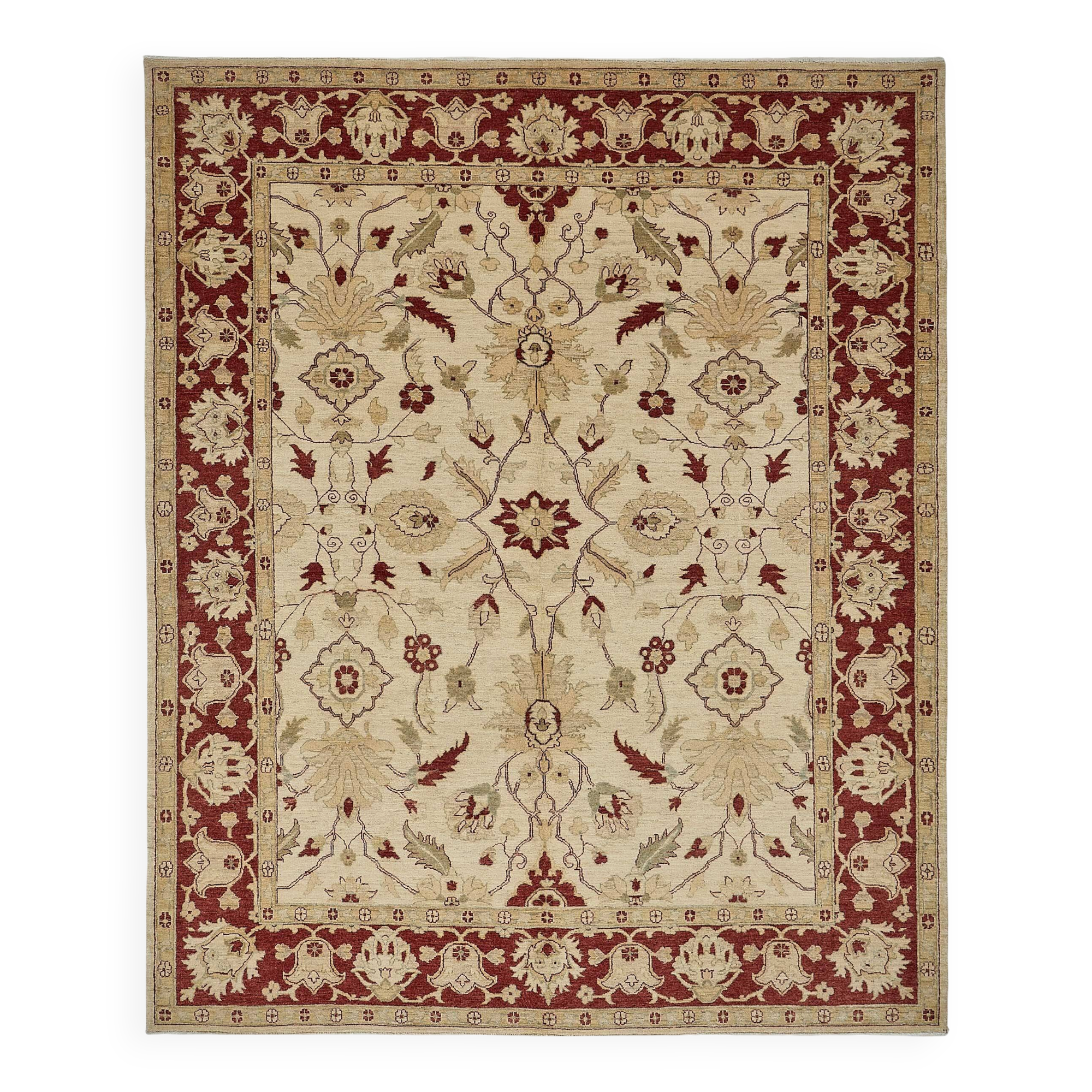Turkish Handknotted Wool Oushak Rug 242 cm x 295 cm