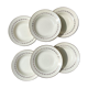 6 opaque porcelain soup plates from Digoin, "Suzy" model