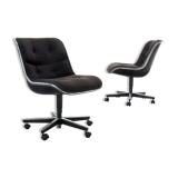 Pair of chairs by Charles Pollock edition Knoll