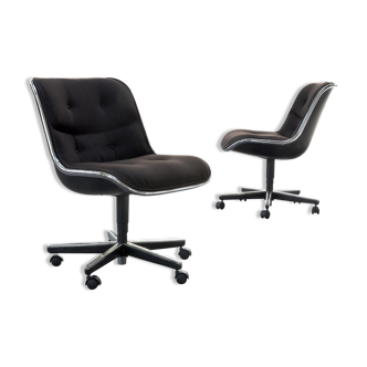 Pair of chairs by Charles Pollock edition Knoll