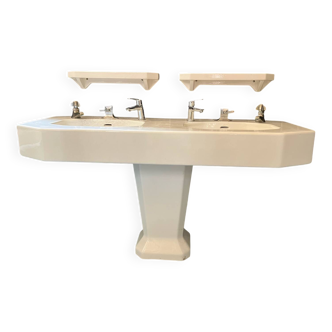 Lavabo double vasque art déco