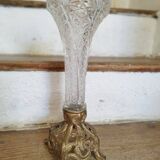 Old cornet vase on spelter foot