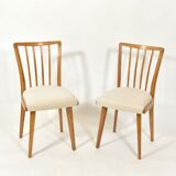 1970s Pair of oak dining chairs