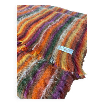 Brown mohair wool plaid/blanket from Vian-Tiran