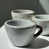 Set of 5 Indonesian ceramic handle coffee cups