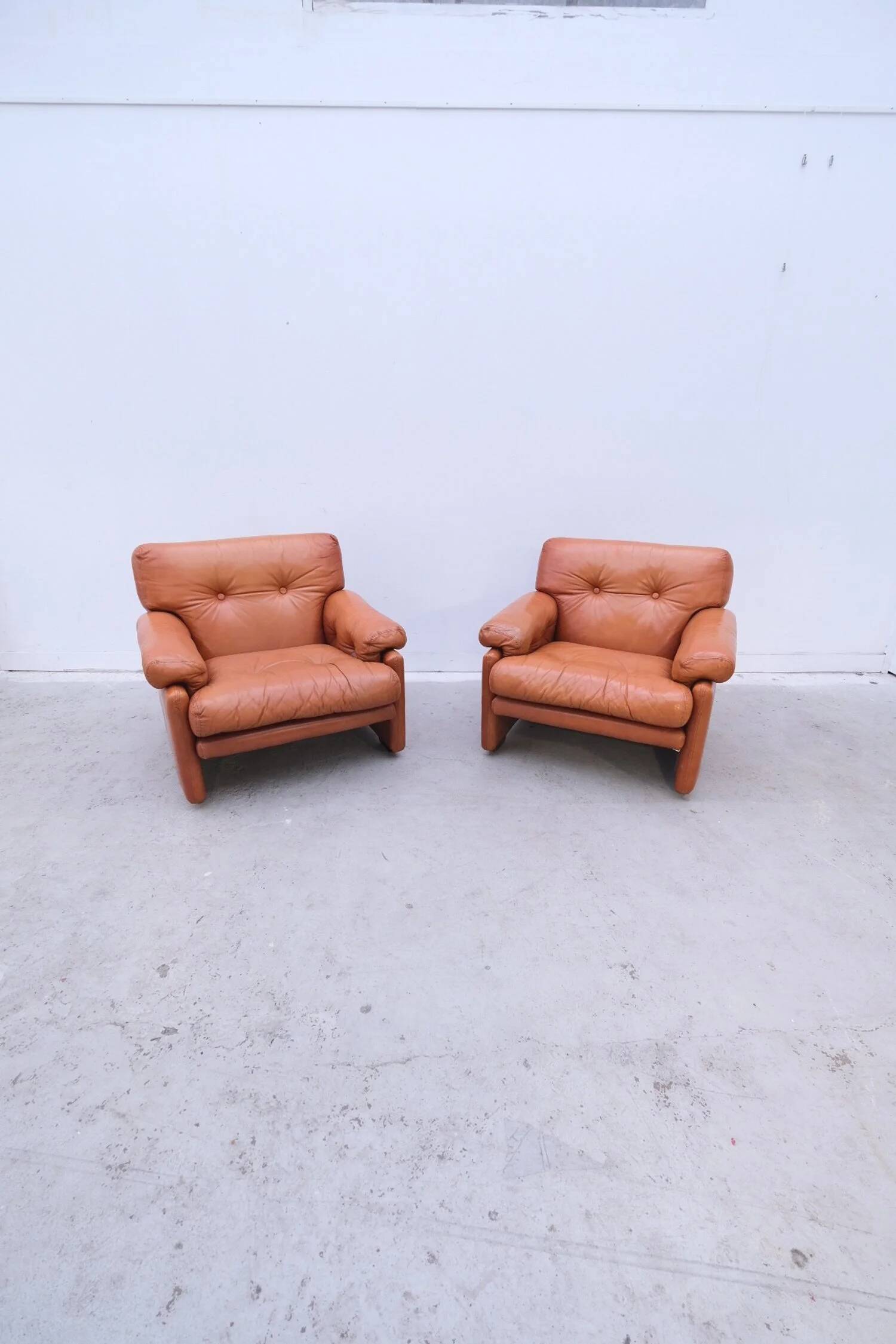 Pair of "Coronado" armchairs by Afra & Tobia Scarpa for B&B Italia, Italy 1970