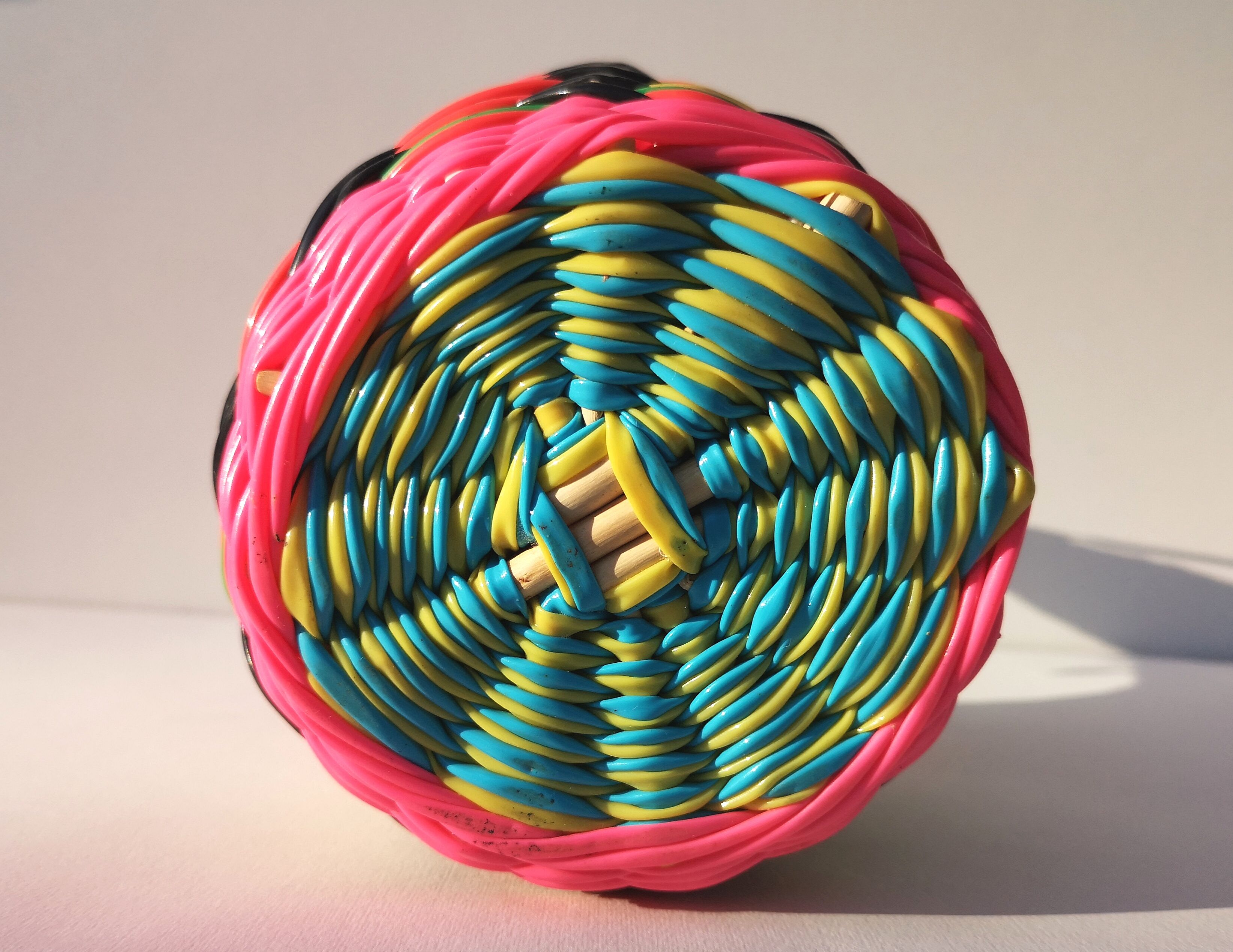 Vintage "scoubidou" bottle