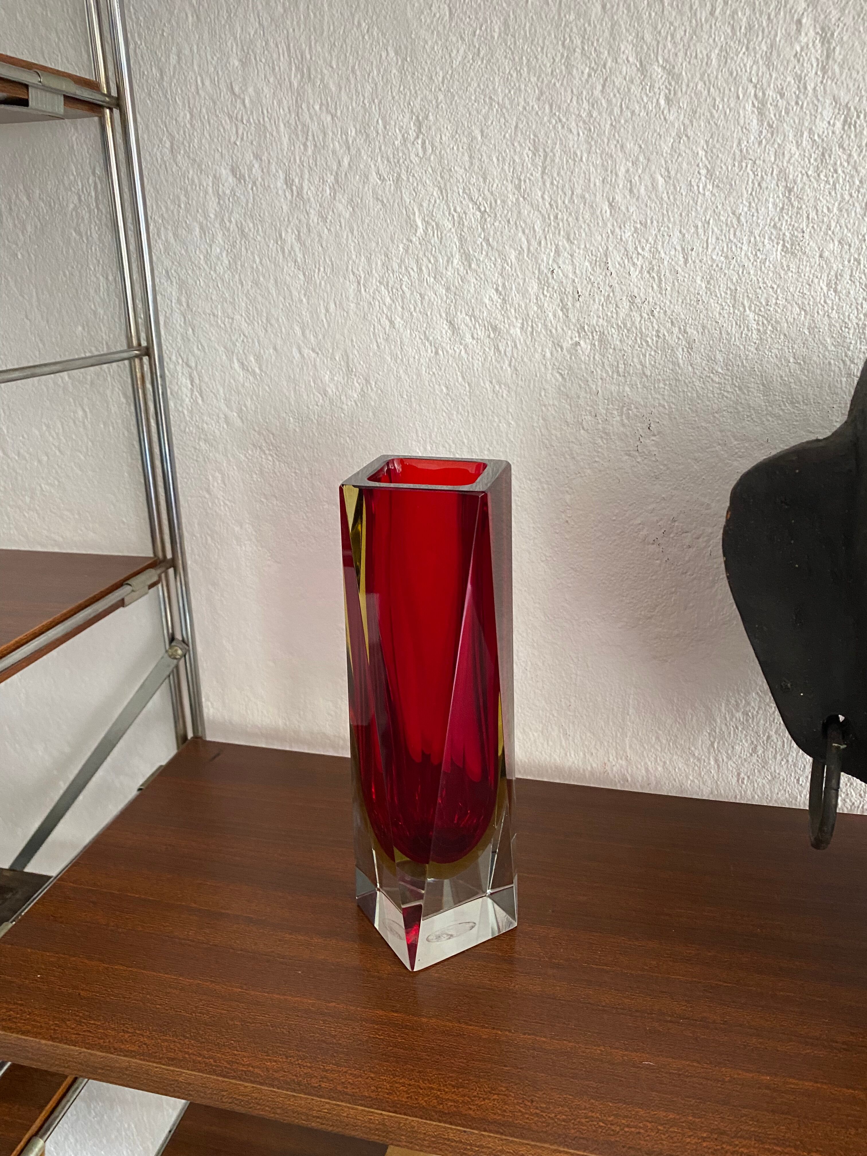 Vintage Murano glass vase 60s