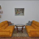 Corduroy modular sofa, 1970s, set of 3