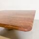 Red travertine coffee table attributed to Angelo Mangiarotti, Italy, 1970s