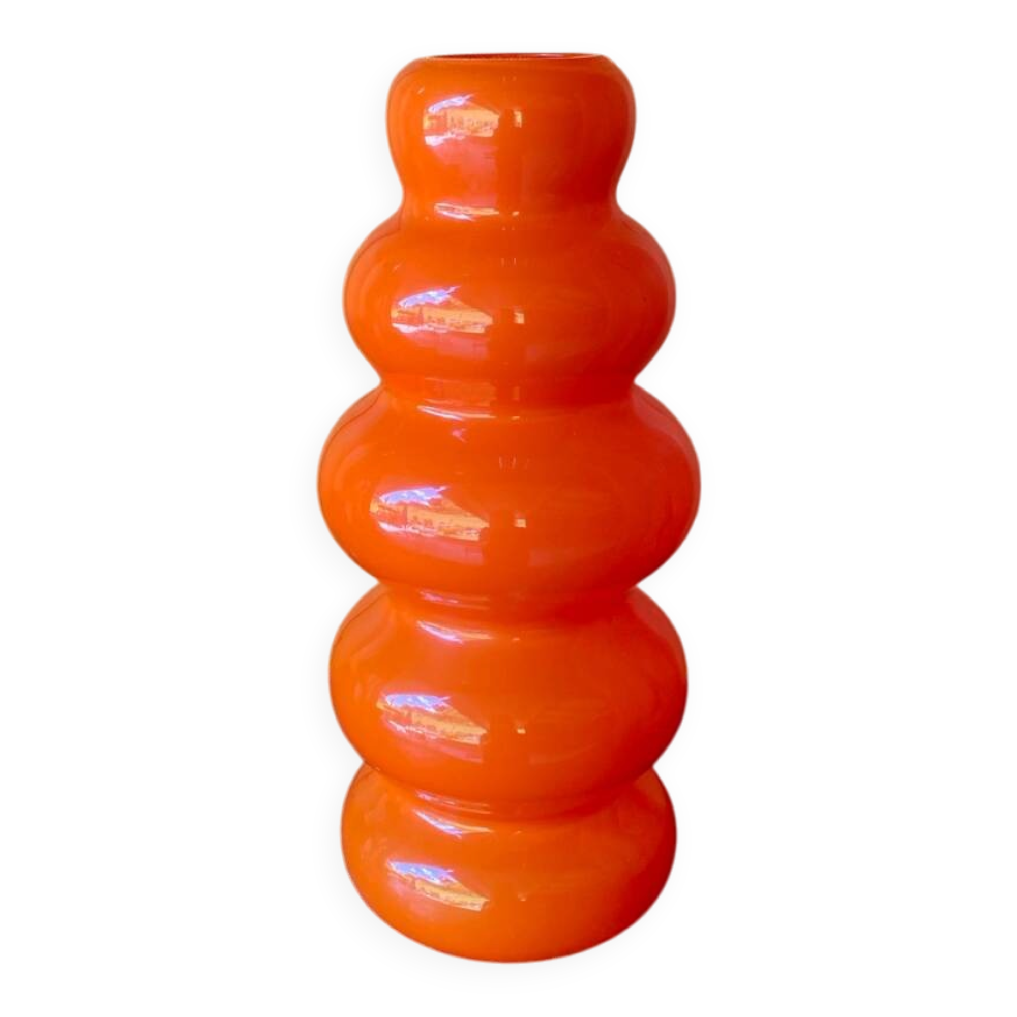 Orange opaline vase IKEA 90
