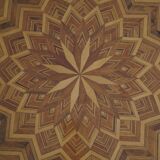 Danish Art Deco octagonal side table in birch with an inlaid top, 1940s.