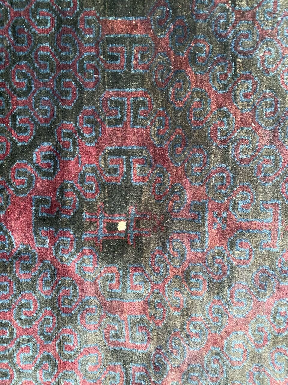 Handmade handmade Afghan Belutch vintage carpet 122x206 cm