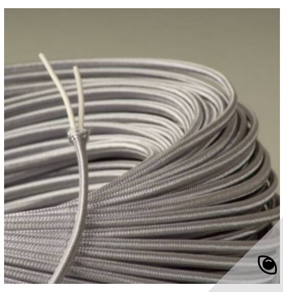 Painted ceramic lamp, 2M fabric cable