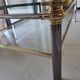 Italian coffee table Mara in brass and glass