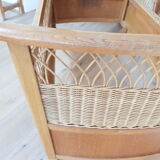 Vintage rattan cot