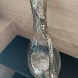 Silver-plated metal crystal decanter