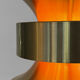 Pendant light in golden brushed aluminum by lyskaer belysning. denmark 1970s