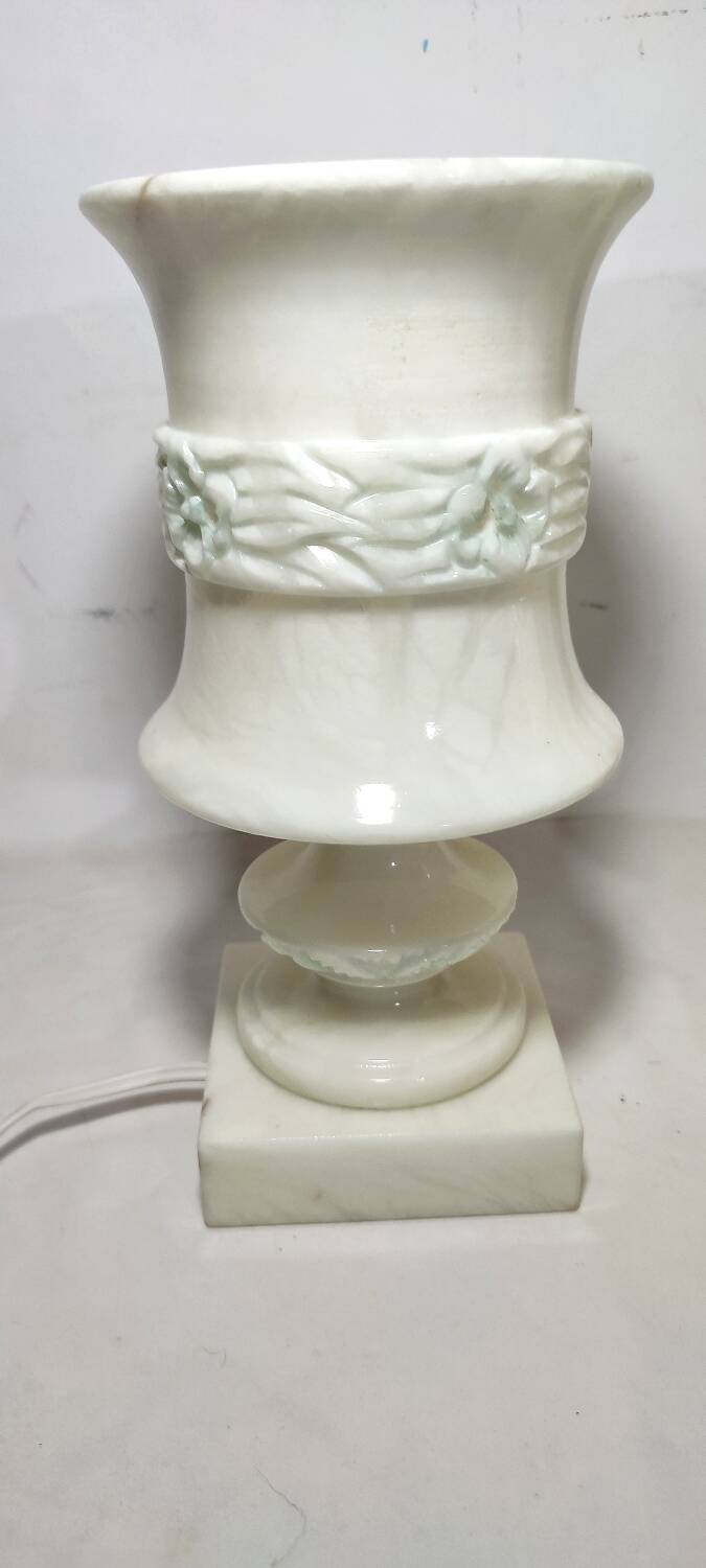 Par de lámparas de mármol. España, 1960s.