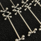 Christofle 12 holder knives balls model atomium very good condition ref CH10PC