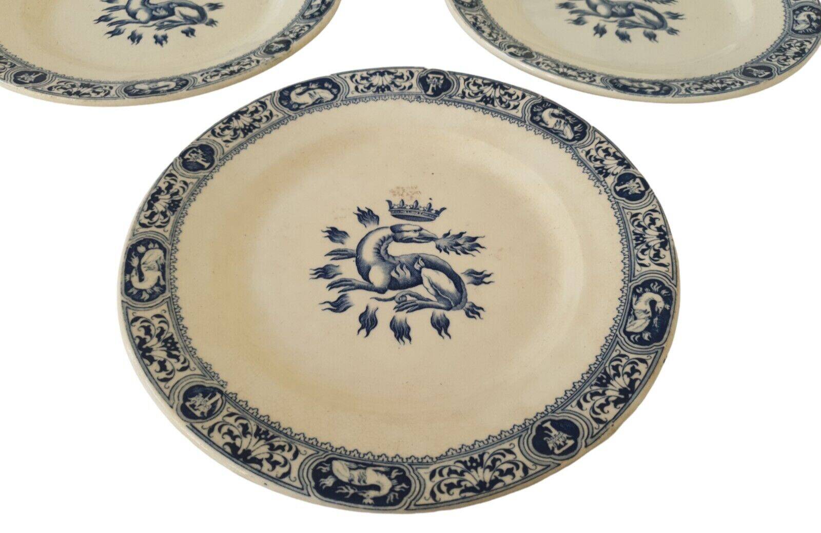 Lot Of 5 Plates François 1er Terre De Fer Model Salins D21.5 Cm