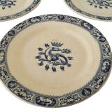 Lot Of 5 Plates François 1er Terre De Fer Model Salins D21.5 Cm