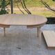 Table à manger ronde extensible rénovée Louis Philippe 115cm 2 rallonges