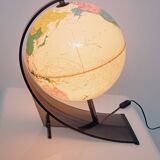 Illuminated terrestrial globe in plexiglass by Nova Rico Florence 1969