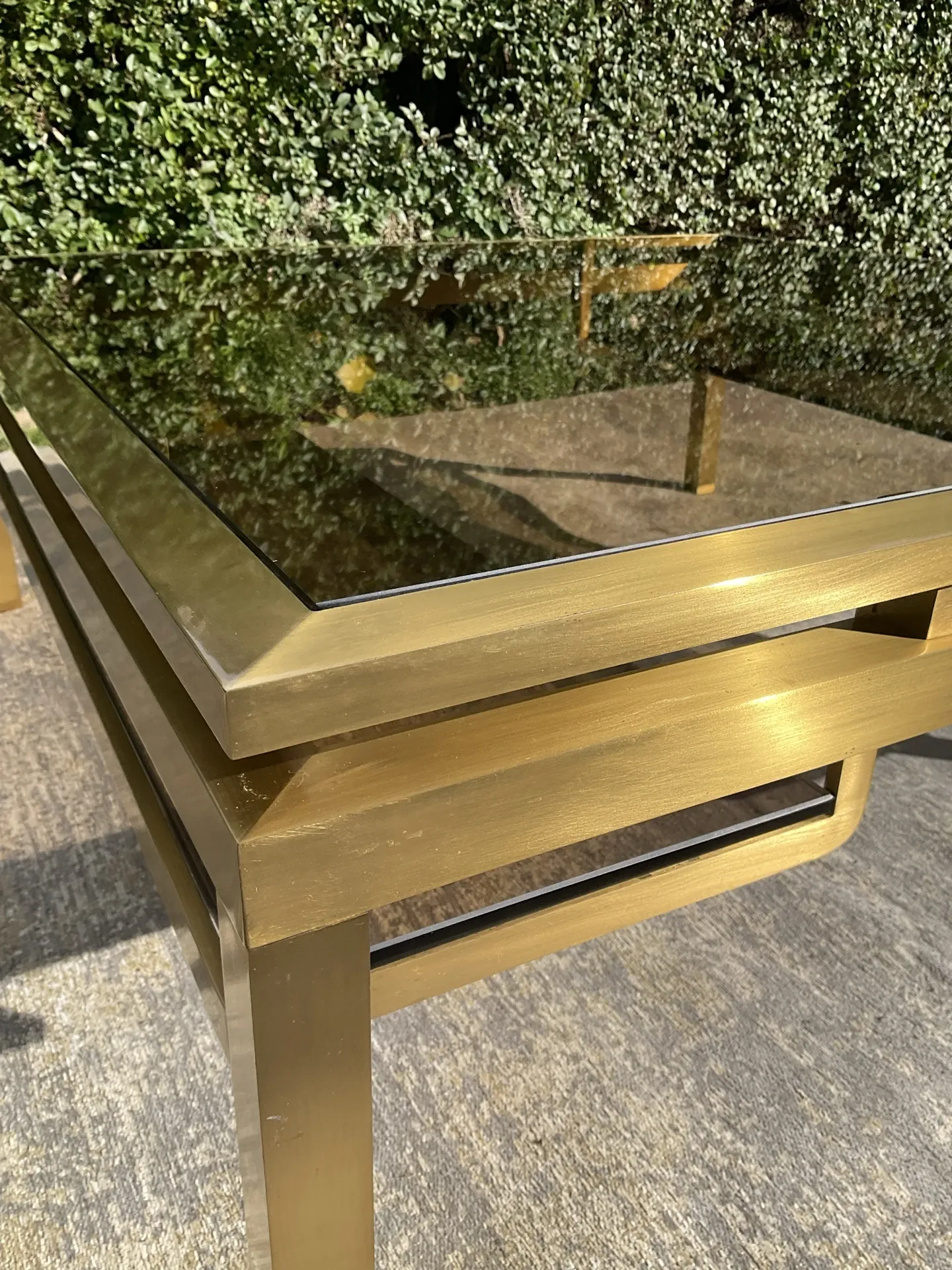 Large coffee table by Guy Lefèvre for Maison Jansen from the 1970s.