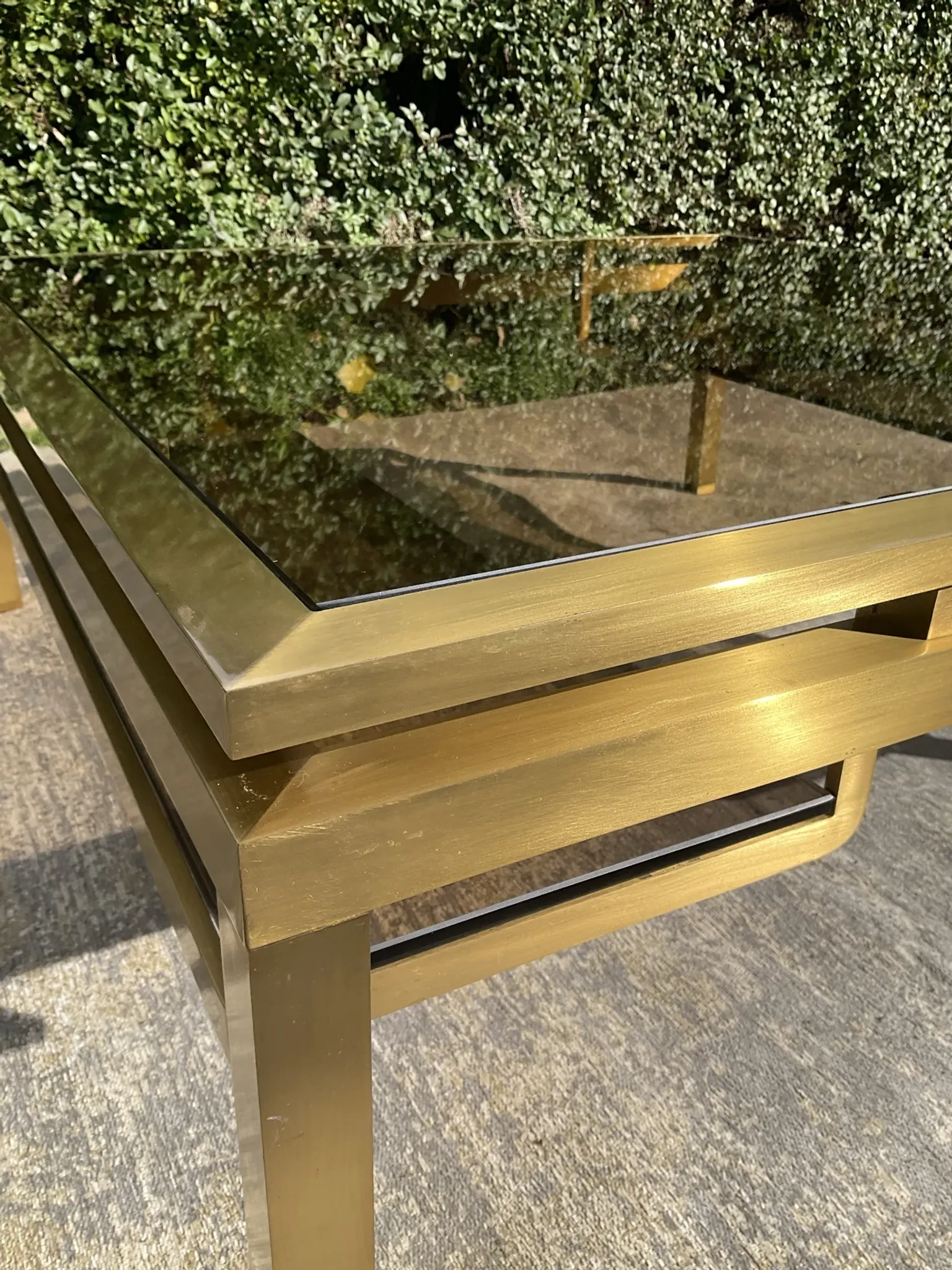 Grande table basse Guy Lefèvre pour maison Jansen années 70