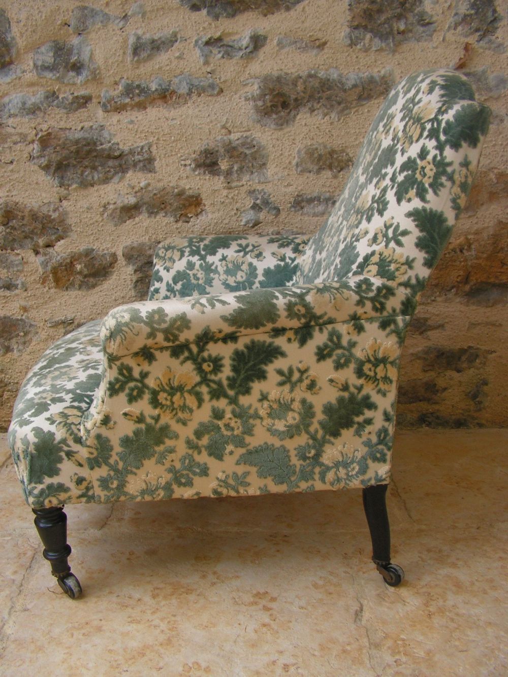 19th century armchair with foliage