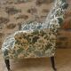 19th century armchair with foliage