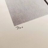 Limited edition lithograph by Piet Mondrian from the 1970s, pencil numbered.