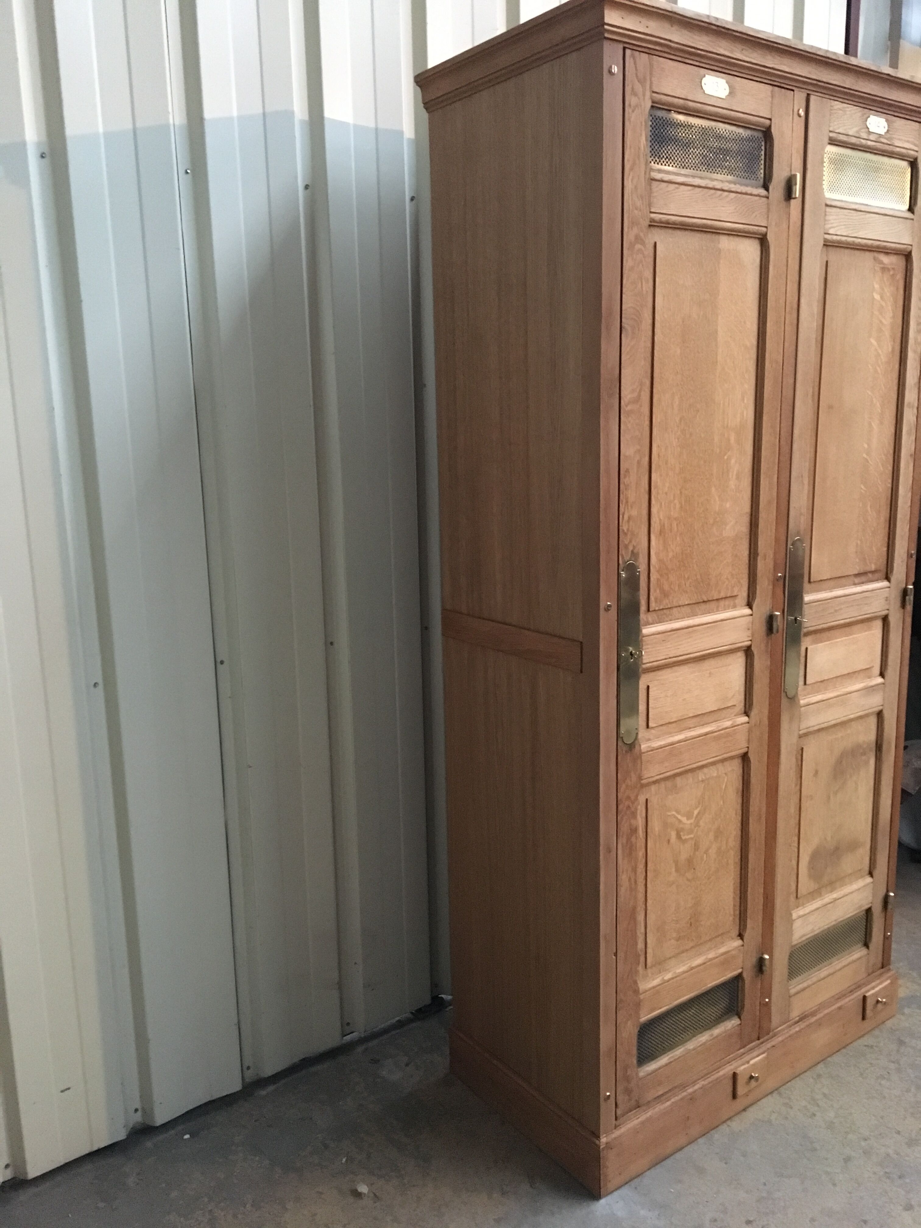 Old french bank locker room in oak