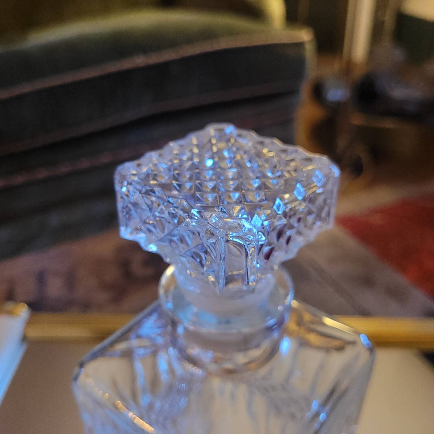 Geometric glass carafe from the 1970s