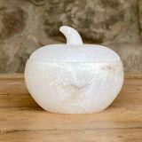 white alabaster lidded box