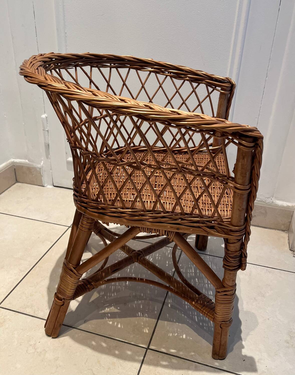 Children's rattan chair