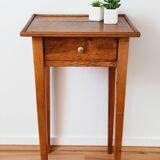 Table chevet en bois ciré